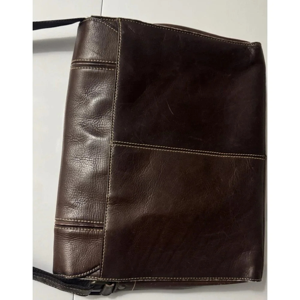 Leather Pelle Studio Brown Messenger Bag Purse Unisex